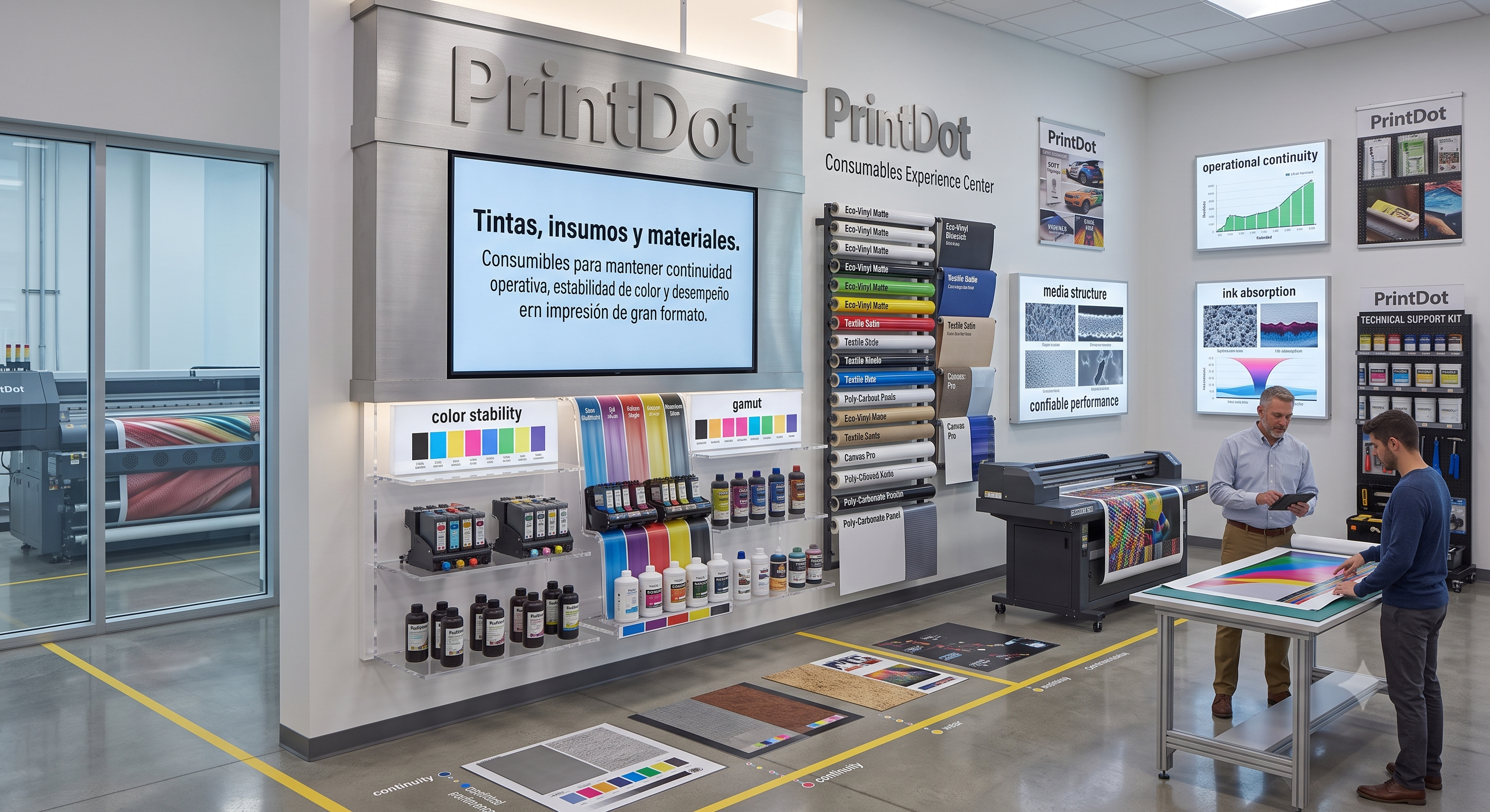Aplicación con tintas UV sobre ACM
