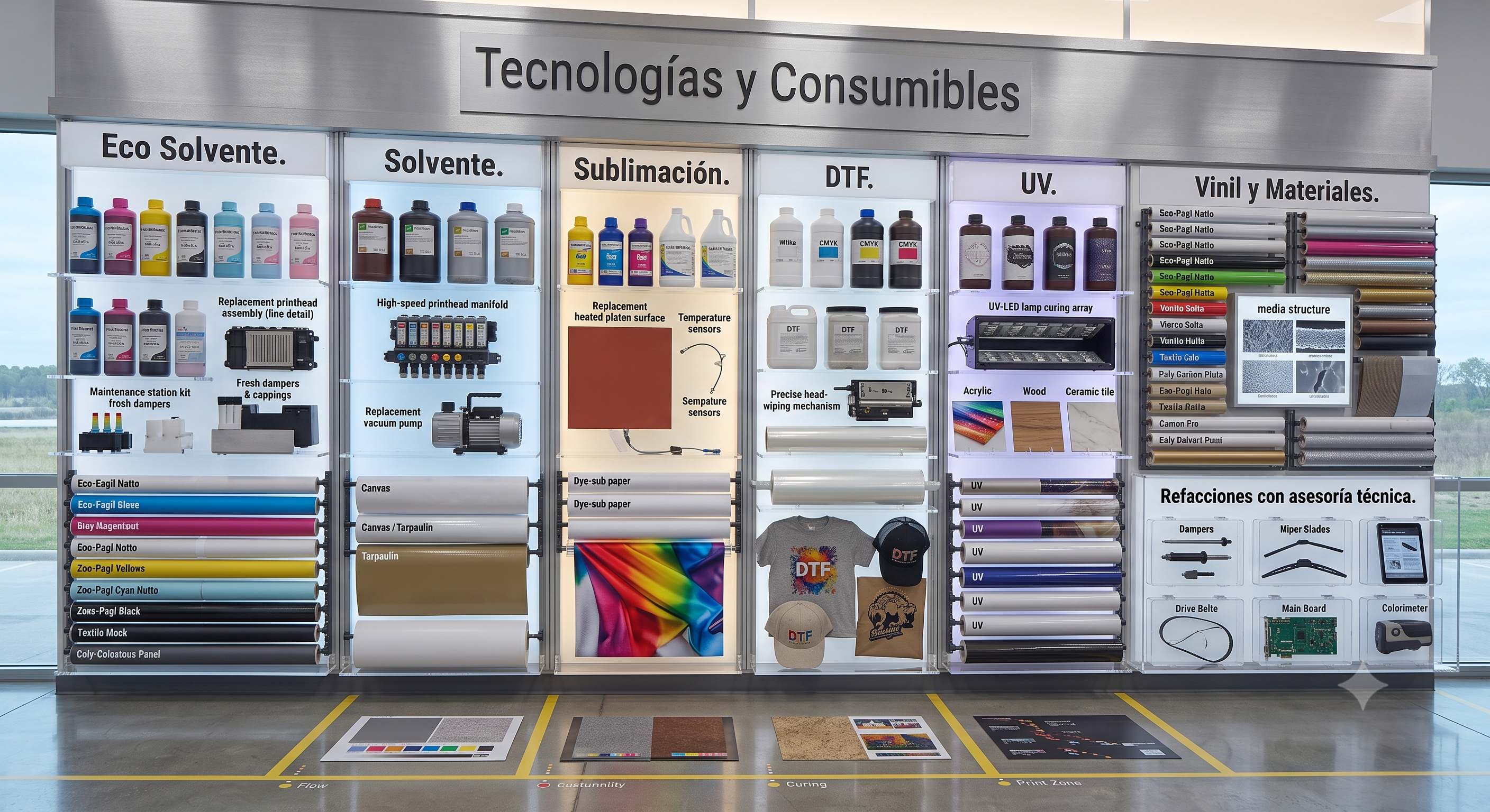Equipo PrintDot para consumibles roll to roll