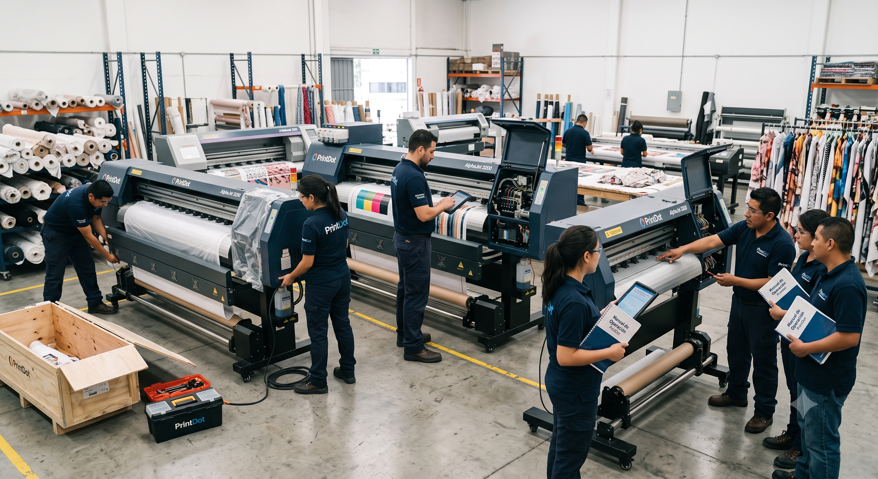 Instalación de equipos de gran formato PrintDot